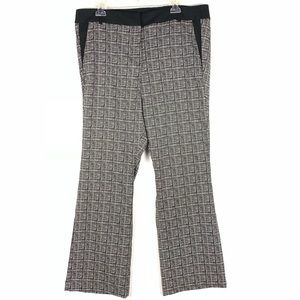 Lane Bryant black white plaid trouser dress pants
